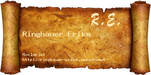 Ringbauer Erika névjegykártya
